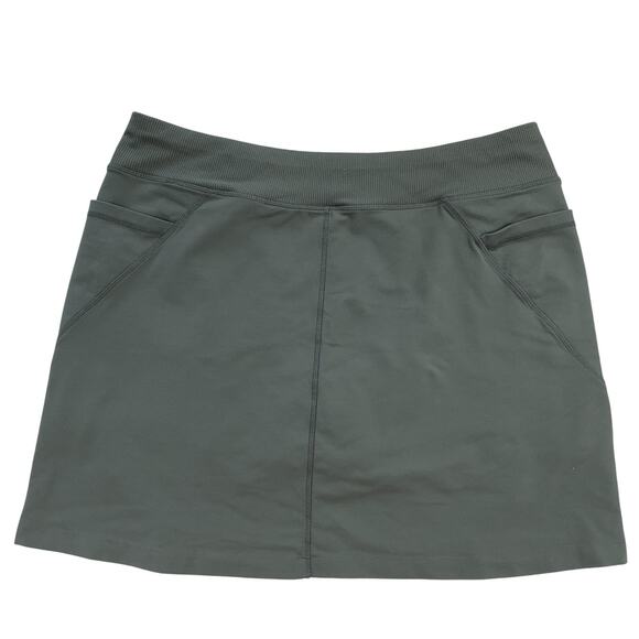 Athleta Excursion Skort Womens XL Green Skirt-Shorts Pockets Stretch Tennis Prep - Picture 1 of 13